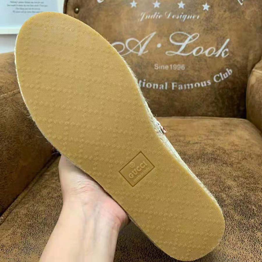 G*u*i men G*u*i logo canvas espadrille-beige