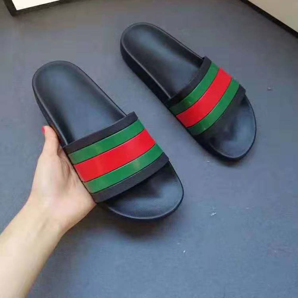 G*u*i men web slide sandal-black