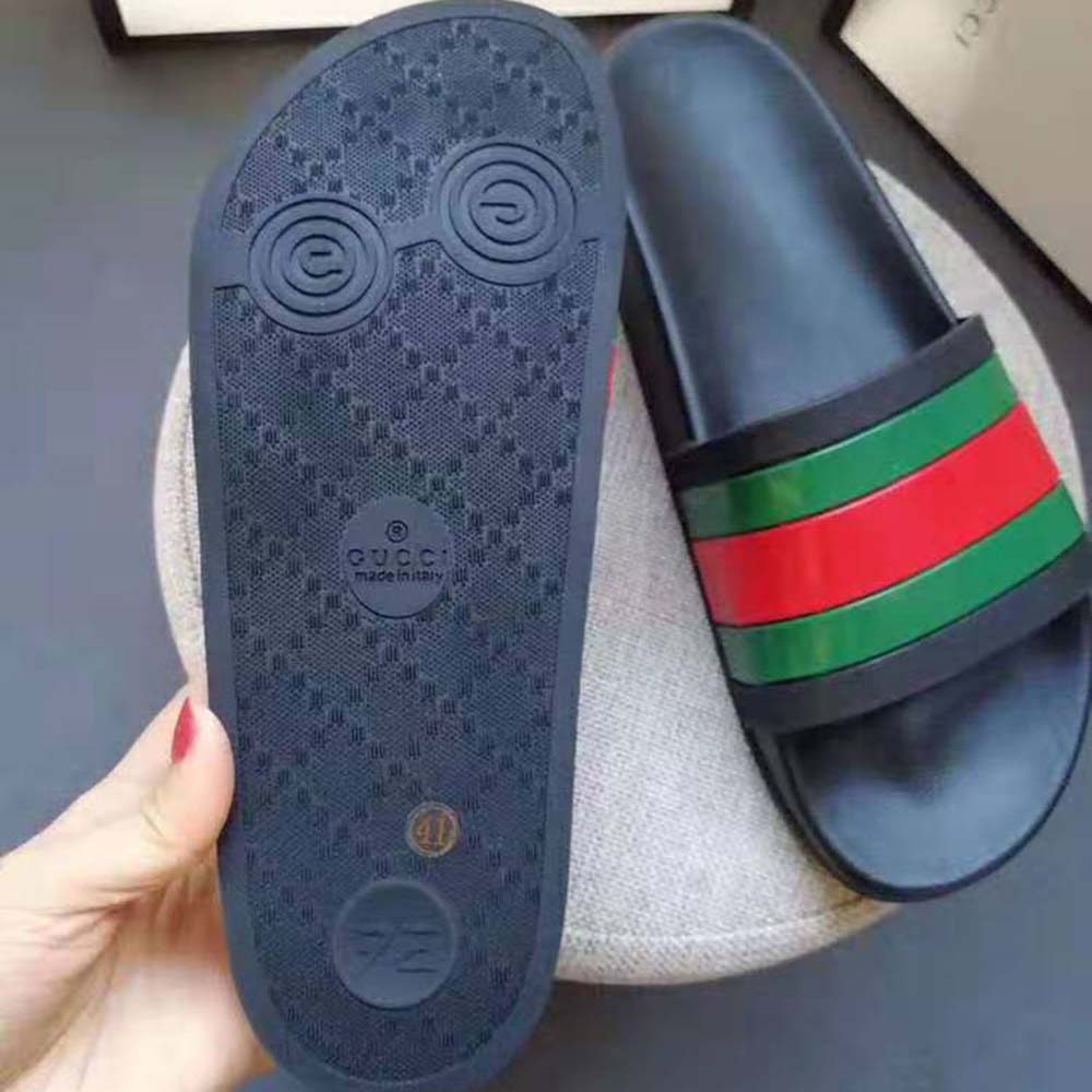 G*u*i men web slide sandal-black
