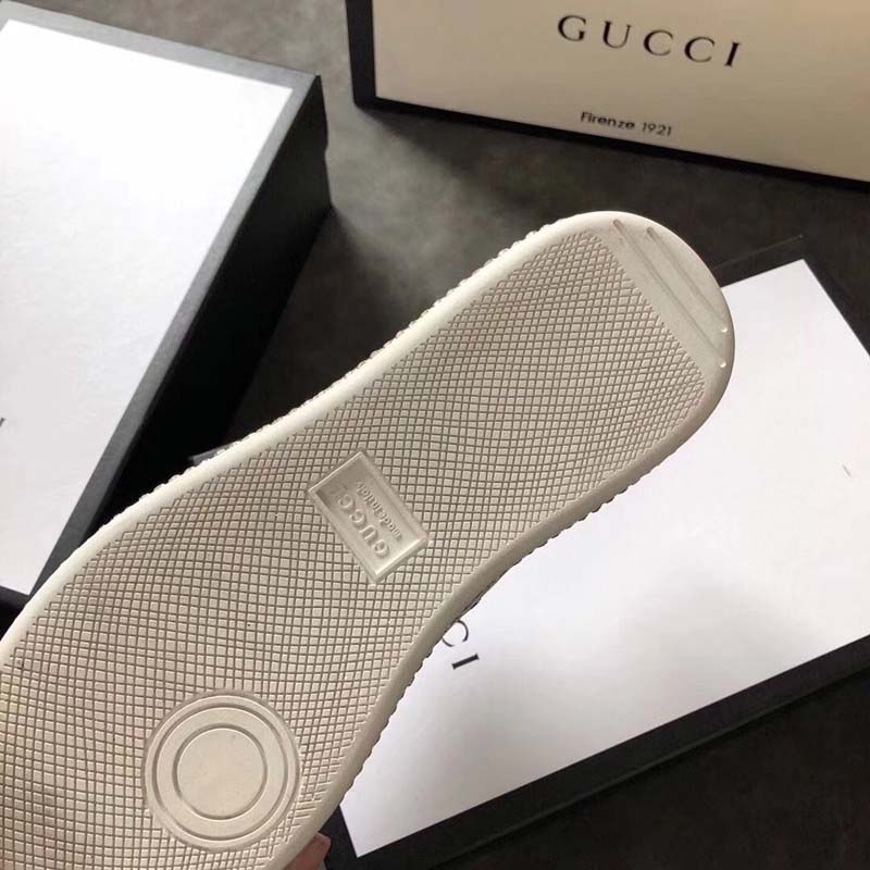 G*u*i women ace sneaker with crystals white