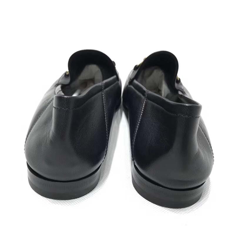 G*u*i women brixton leather horsebit loafer-black