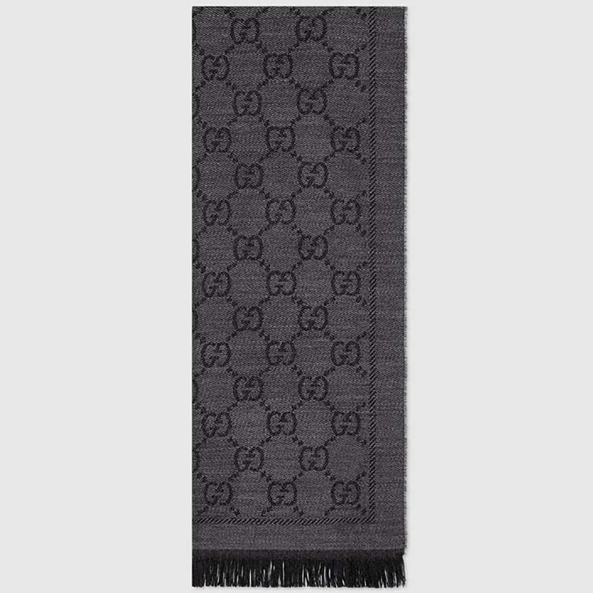 G*u*i women gg jacquard pattern knitted scarf
