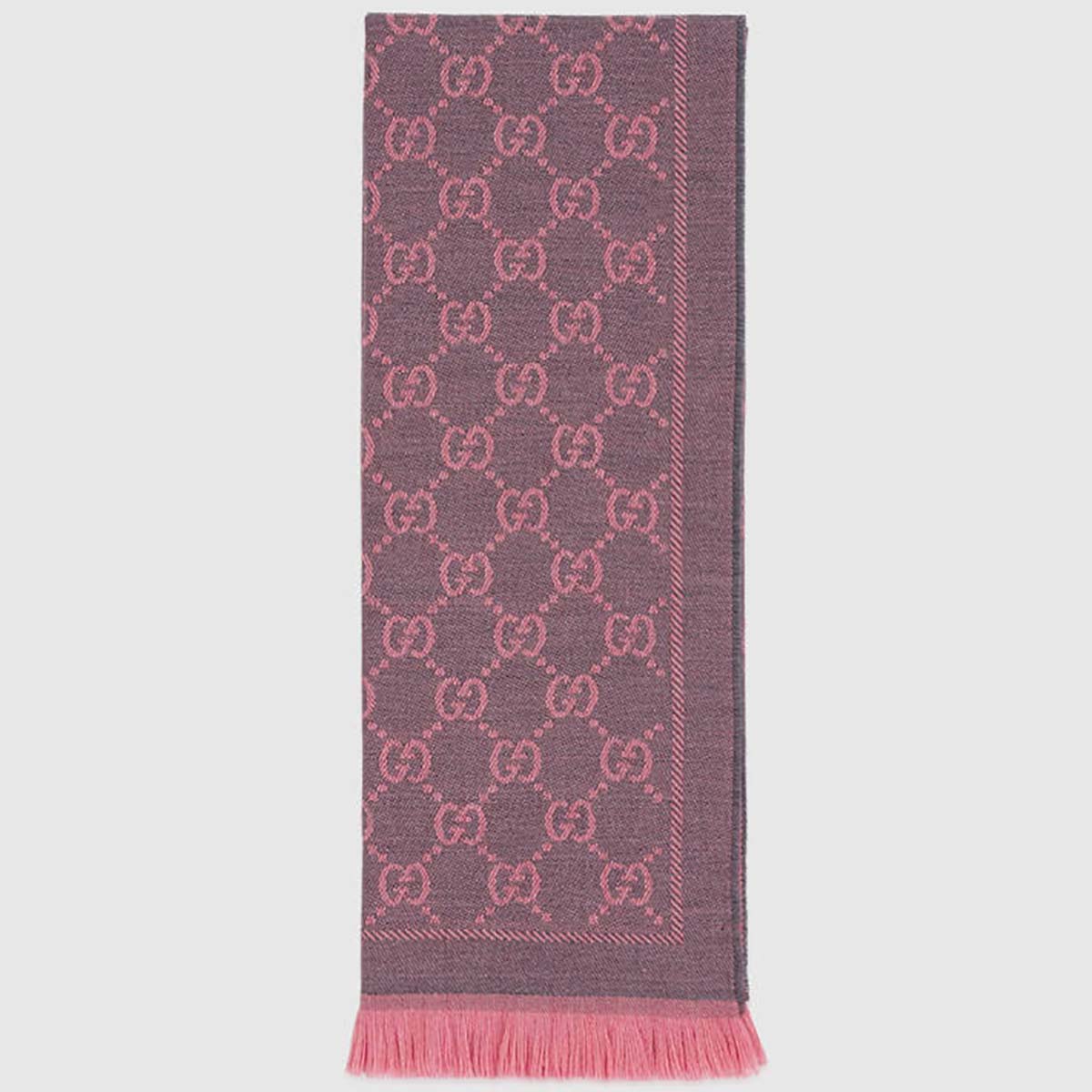 G*u*i women gg jacquard pattern knitted scarf