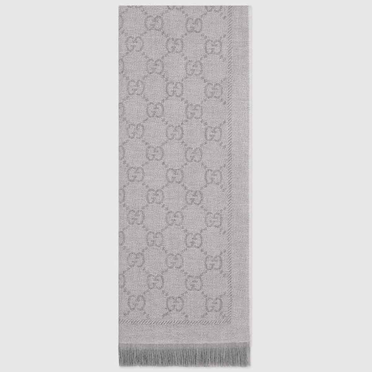 G*u*i women gg jacquard pattern knitted scarf