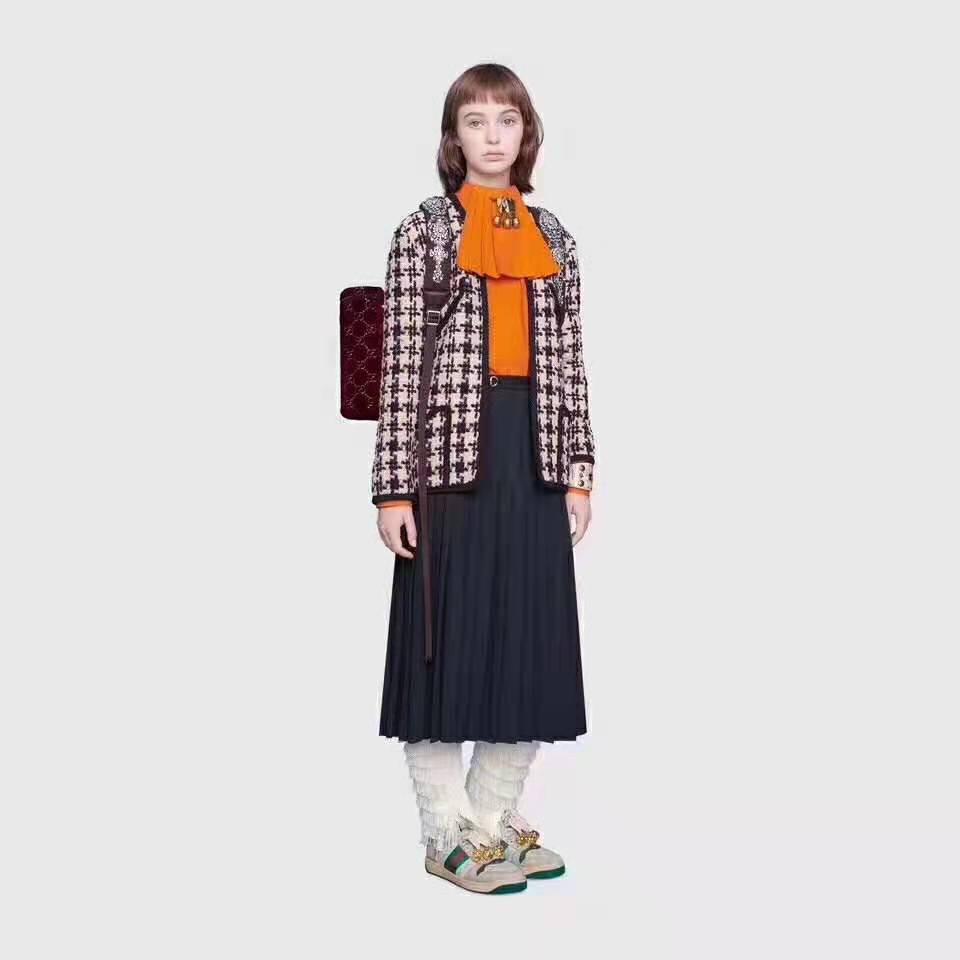 G*u*i women houndstooth v-neck jacket