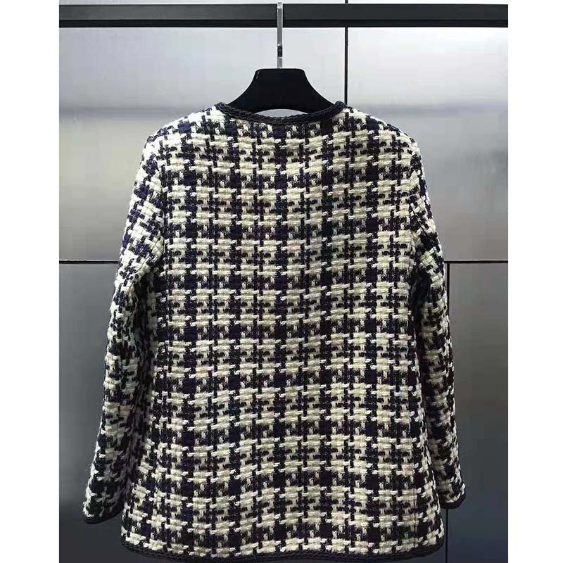 G*u*i women houndstooth v-neck jacket