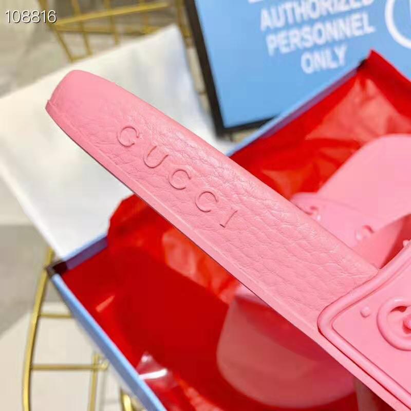 G*u*i women’s rubber gg slide sandal-pink