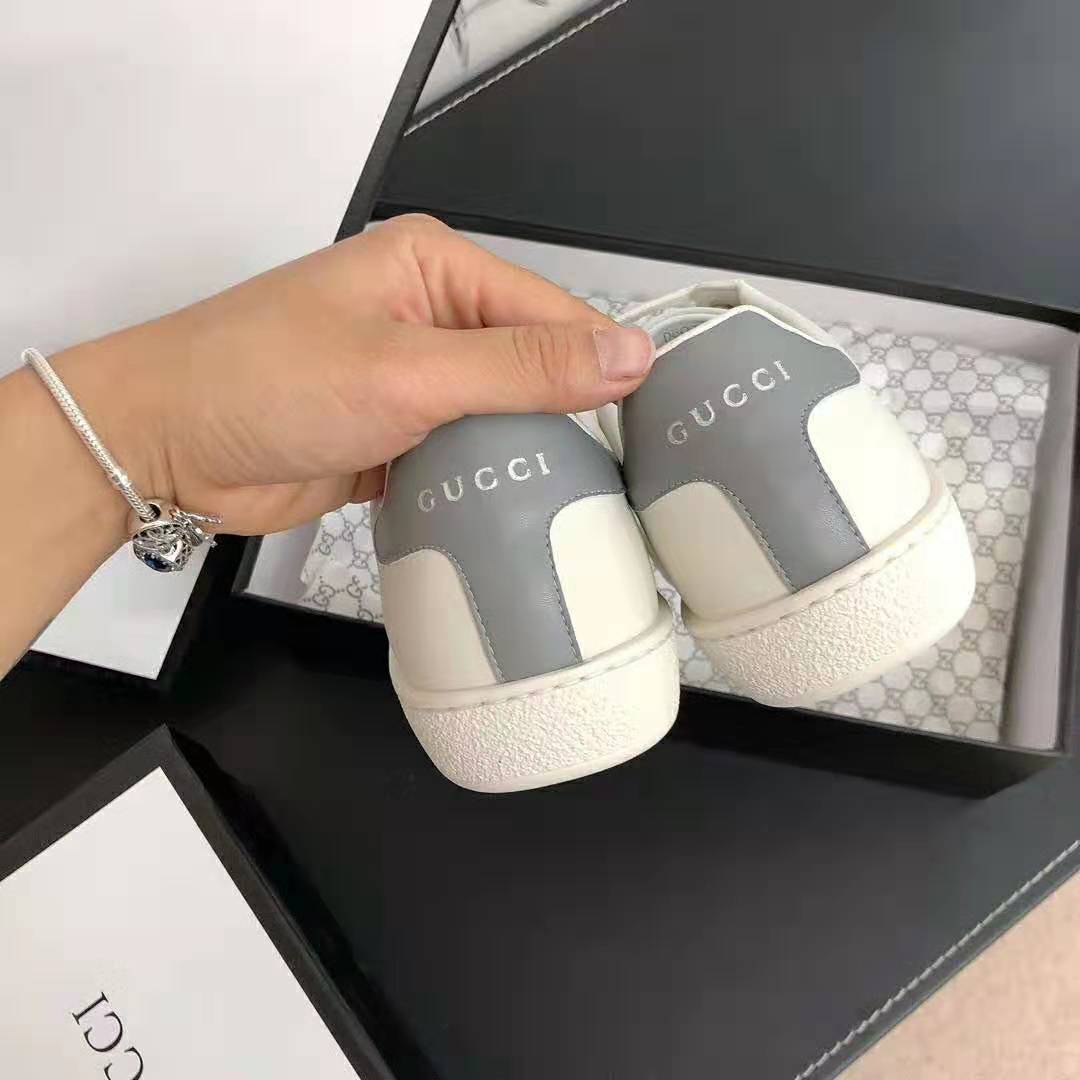 G*u*i unisex ace sneaker with interlocking g-white