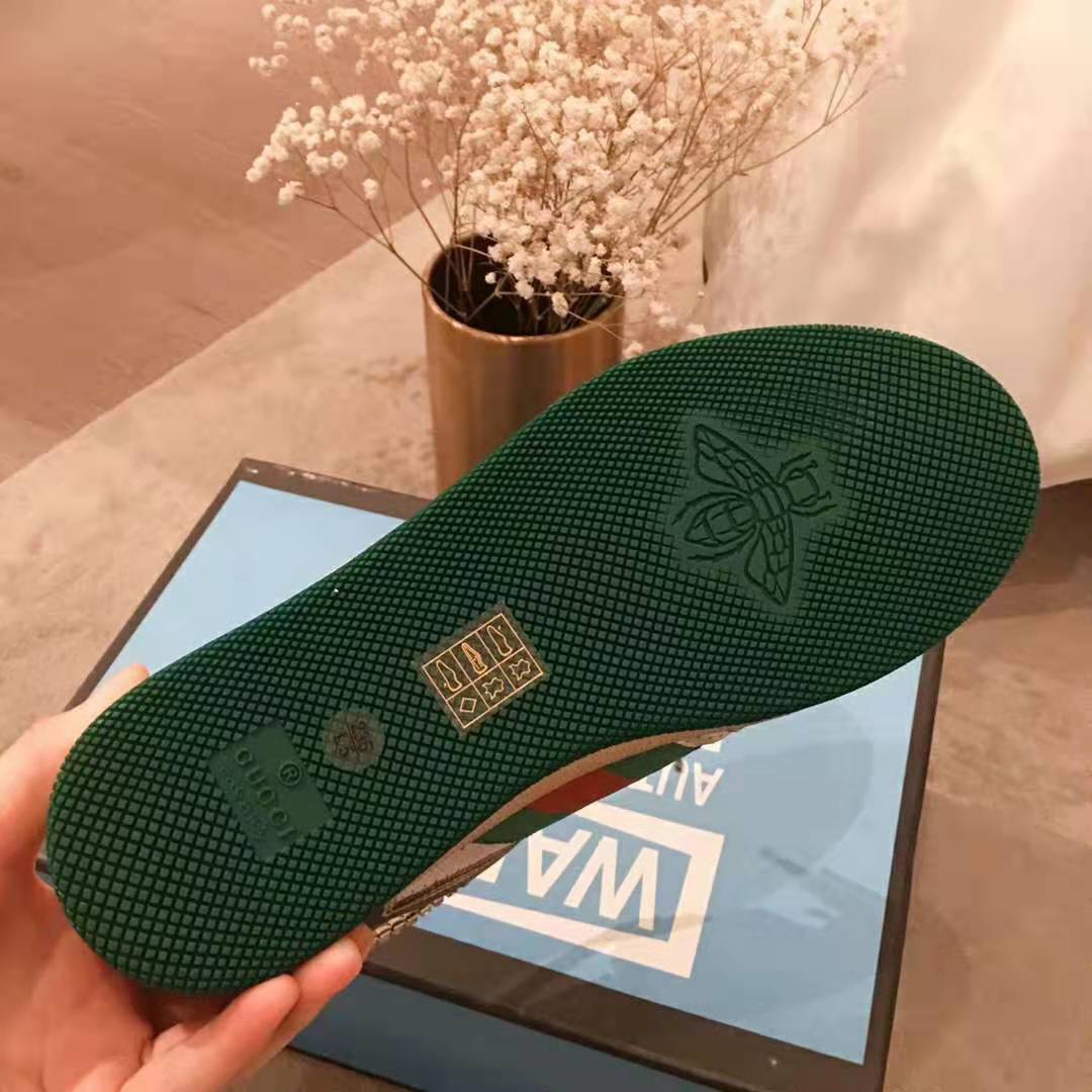 G*u*i women’s screener sneaker with crystals 3.6cm height-green