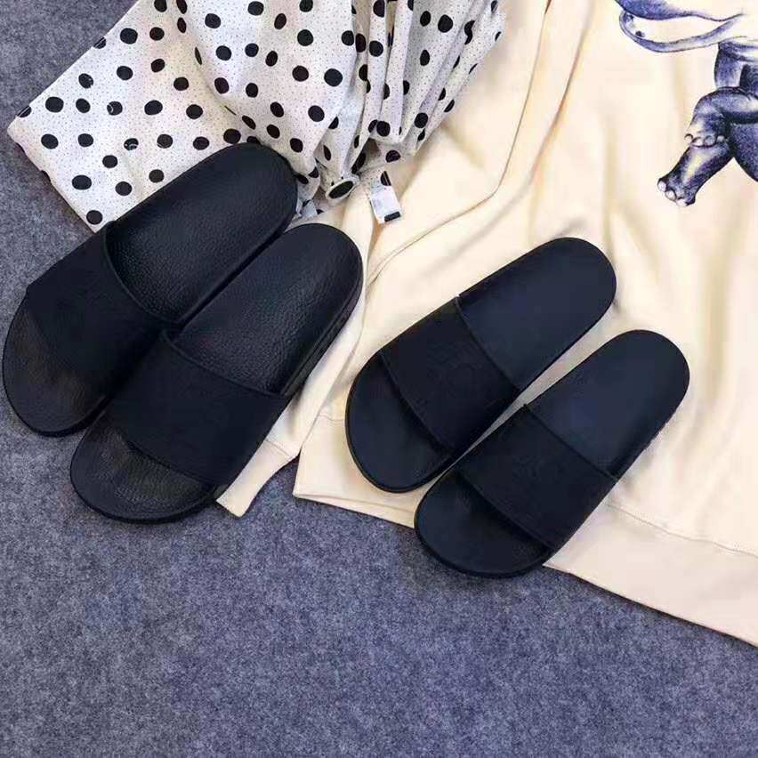 G*u*i unisex G*u*i logo rubber slide sandal-black