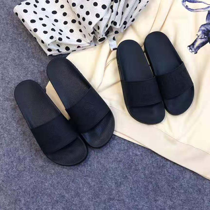 G*u*i unisex G*u*i logo rubber slide sandal-black