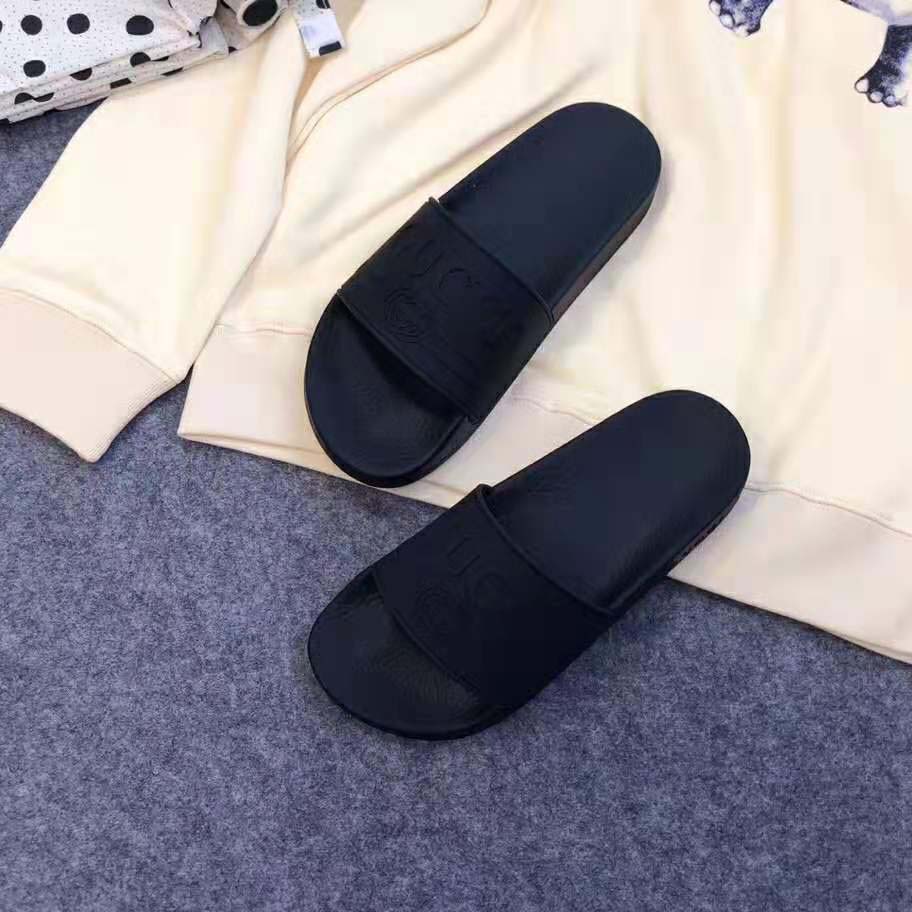G*u*i unisex G*u*i logo rubber slide sandal-black