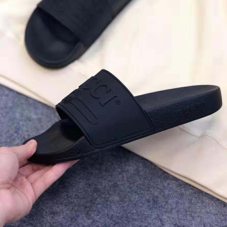 G*u*i unisex G*u*i logo rubber slide sandal-black