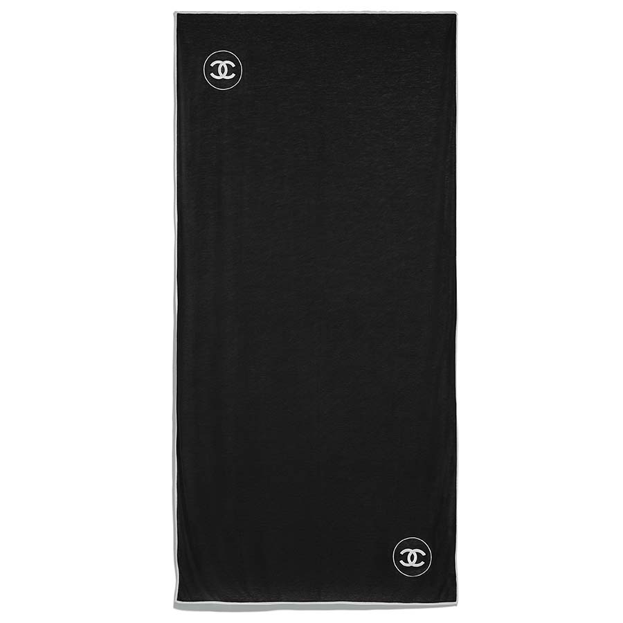 Chanel Unisex Stole Cashmere & Silk Scarf