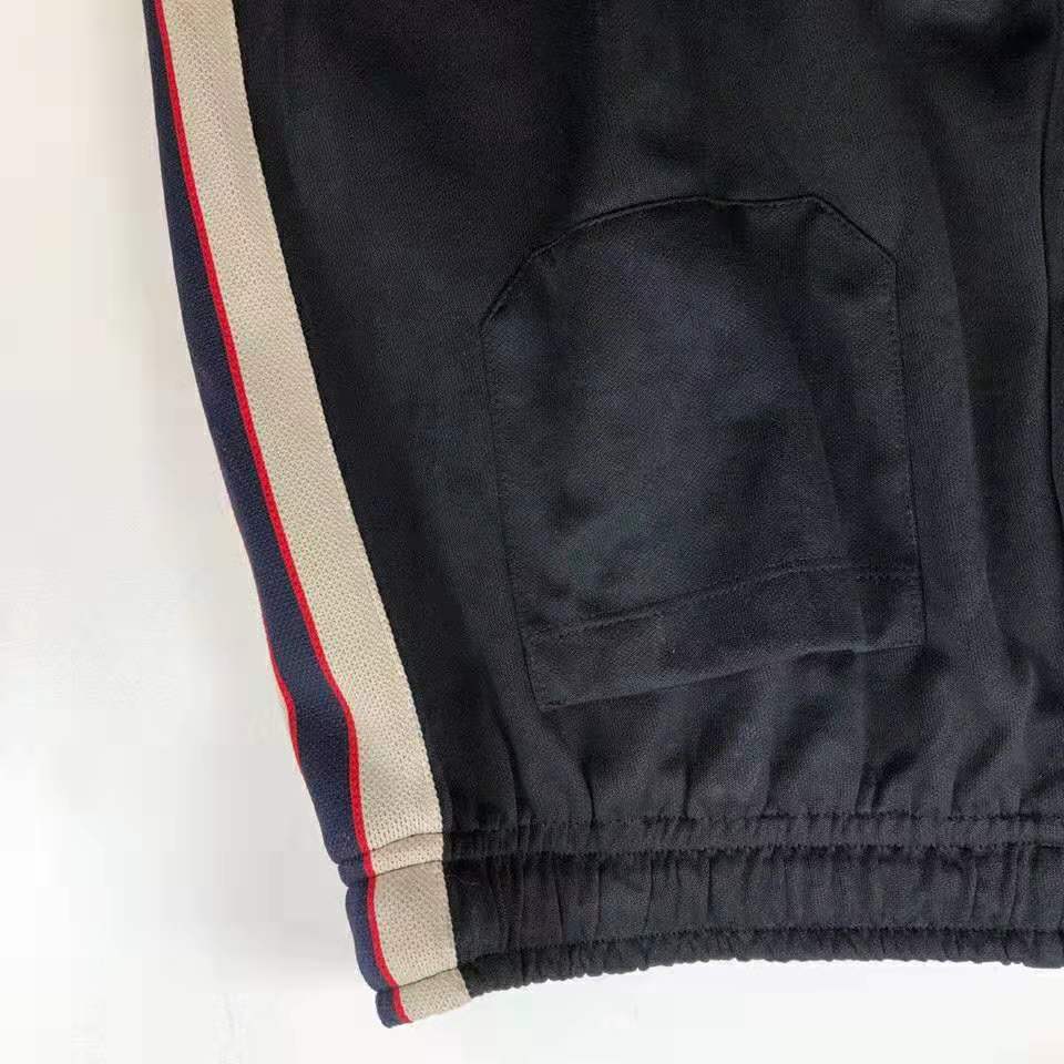 G*u*i men technical jersey jacket-black