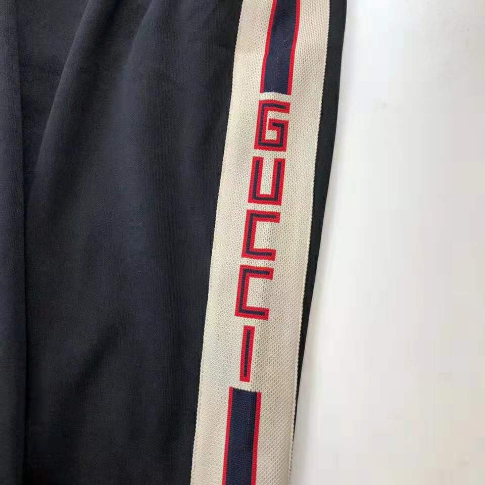 G*u*i men technical jersey jacket-black