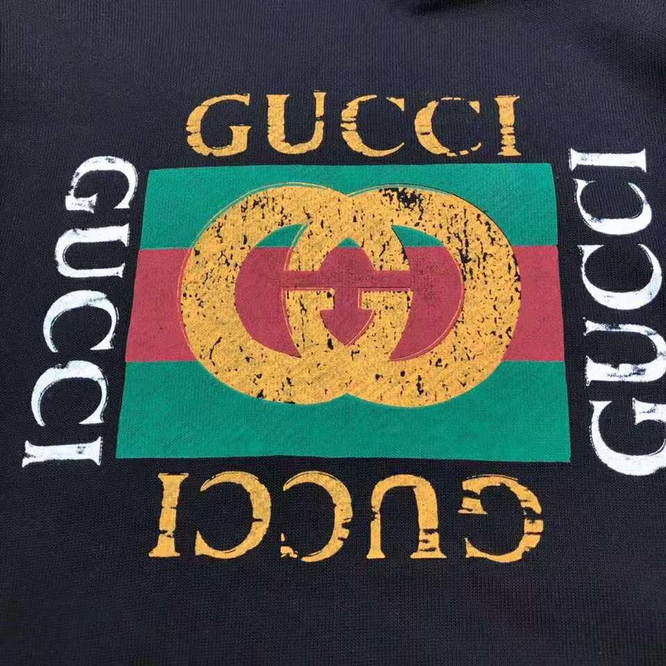 G*u*i women oversize sweatshirt with G*u*i logo in 100% cotton-black