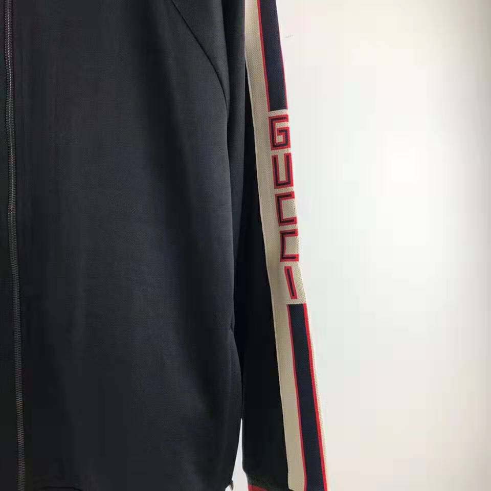 G*u*i women technical jersey jacket-black