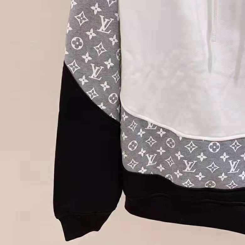 Louis Vuitton LV Men Monogram Circle Cut Hoodie in 100% Cotton-Grey