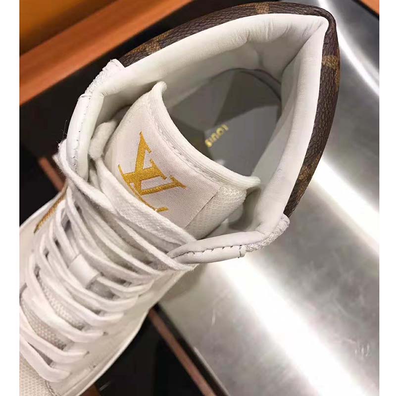 Louis Vuitton LV Unisex Rivoli Sneaker Boot Shoes-White