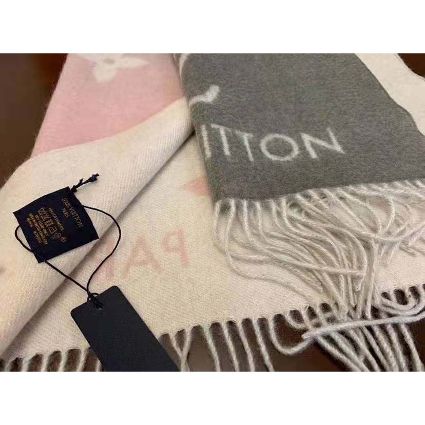 Louis Vuitton LV Women Reykjavik Gradient Cashmere Scarf with Iconic Monogram-Blue