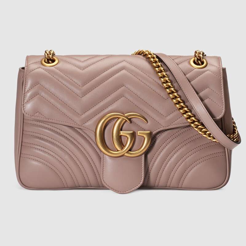 G*u*i gg women gg marmont medium matelassé shoulder bag in matelassé chevron leather