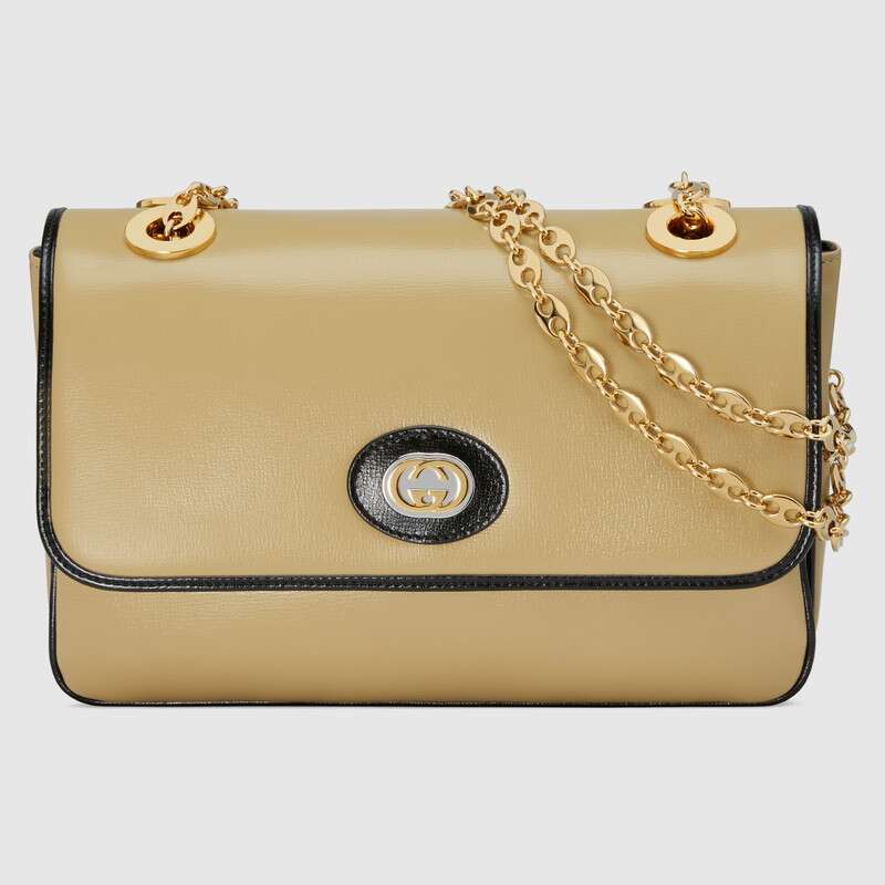 G*u*i gg women leather small shoulder bag in textured leather