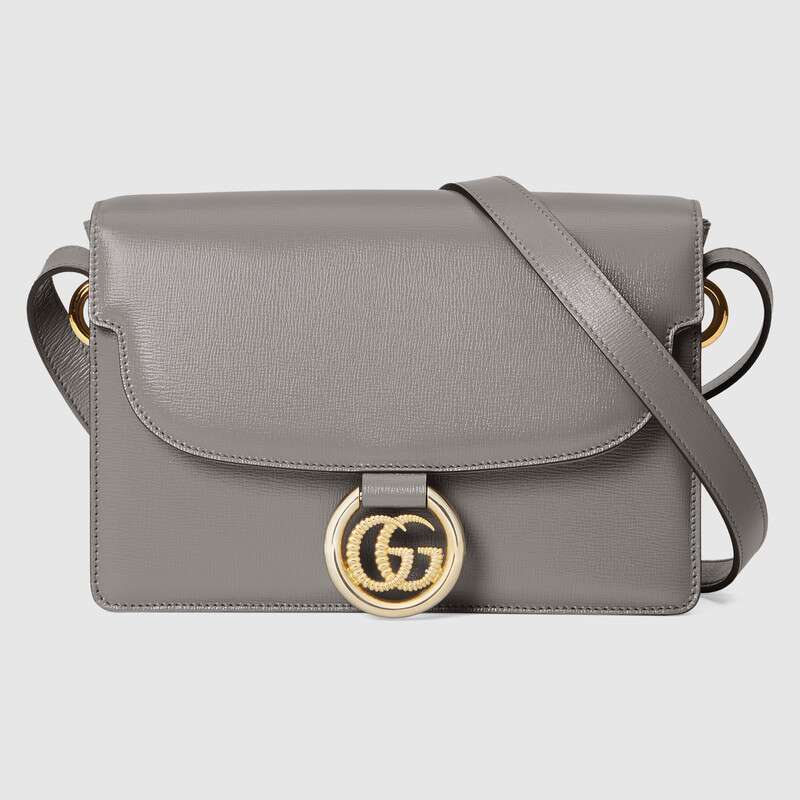 G*u*i gg women small leather shoulder bag in textured leather