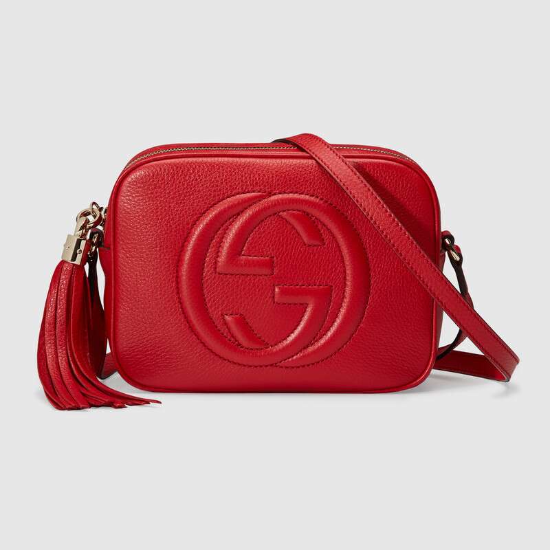 G*u*i gg women soho small leather disco bag in embossed interlocking g