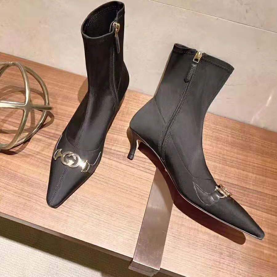 G*u*i women G*u*i zumi mid-heel ankle boot 7.7 cm heel-black