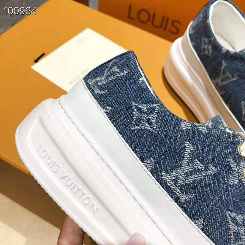 Louis Vuitton LV Men Stellar Sneaker in Blue Monogram Denim