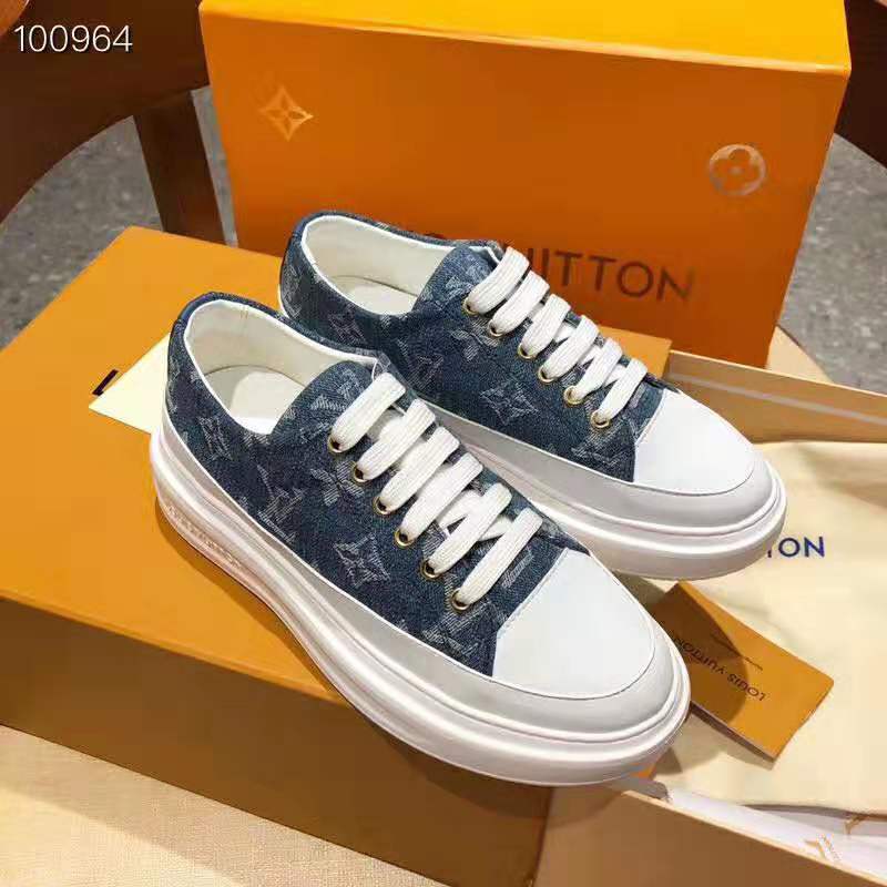 Louis Vuitton LV Men Stellar Sneaker in Blue Monogram Denim