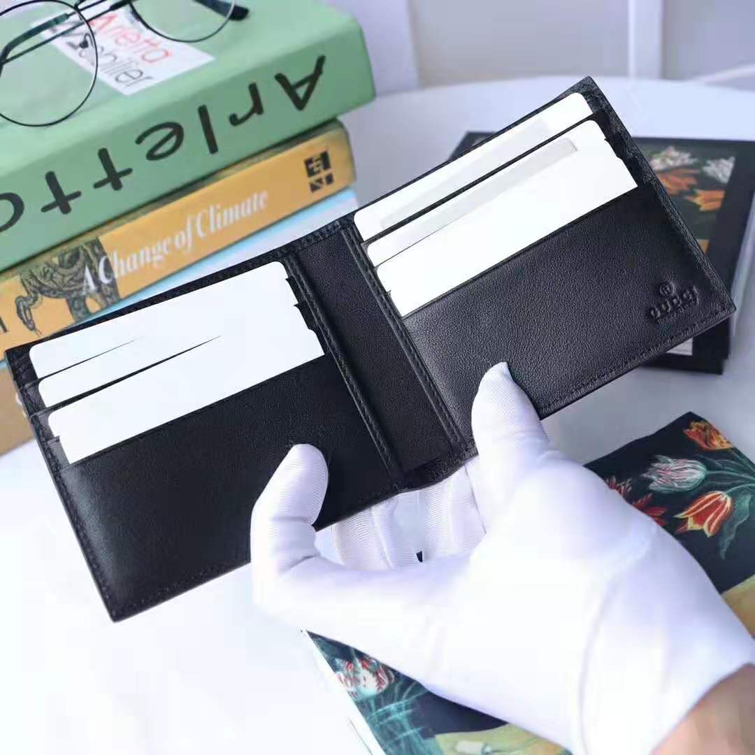 G*u*i gg men G*u*i signature web wallet in black G*u*i signature leather