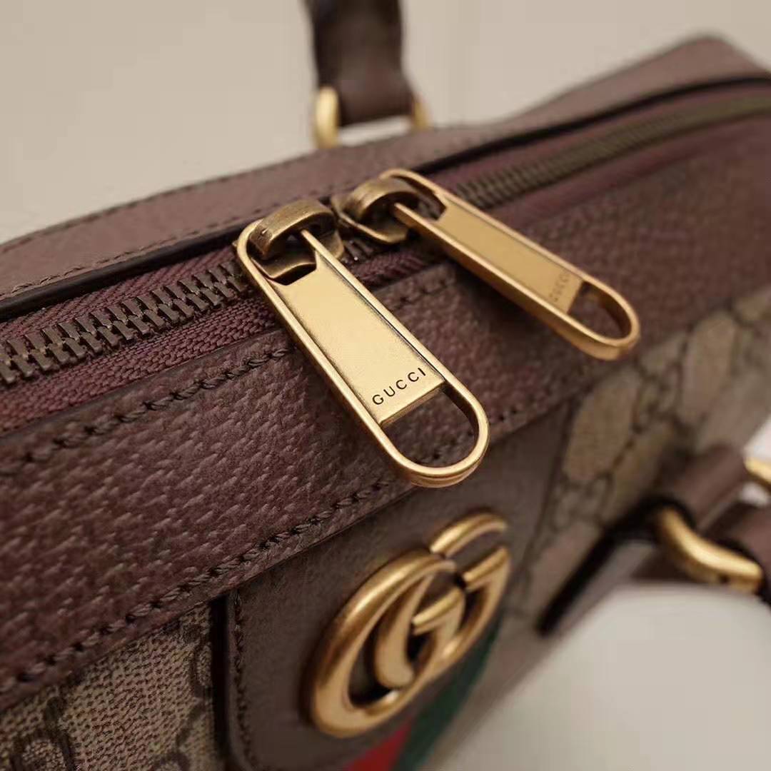 G*u*i gg men ophidia gg briefcase in beige/ebony soft gg supreme canvas