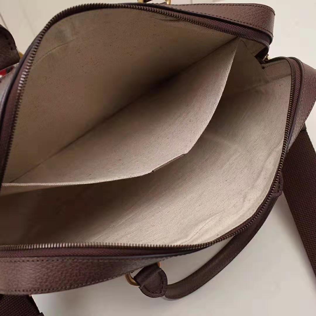 G*u*i gg men ophidia gg briefcase in beige/ebony soft gg supreme canvas