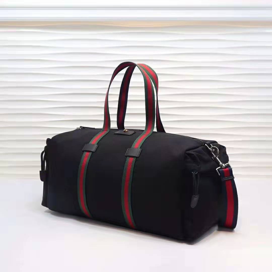 G*u*i gg men technical canvas duffle in black technical canvas