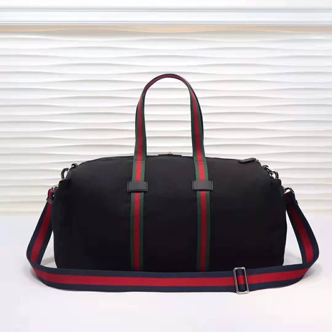 G*u*i gg men technical canvas duffle in black technical canvas