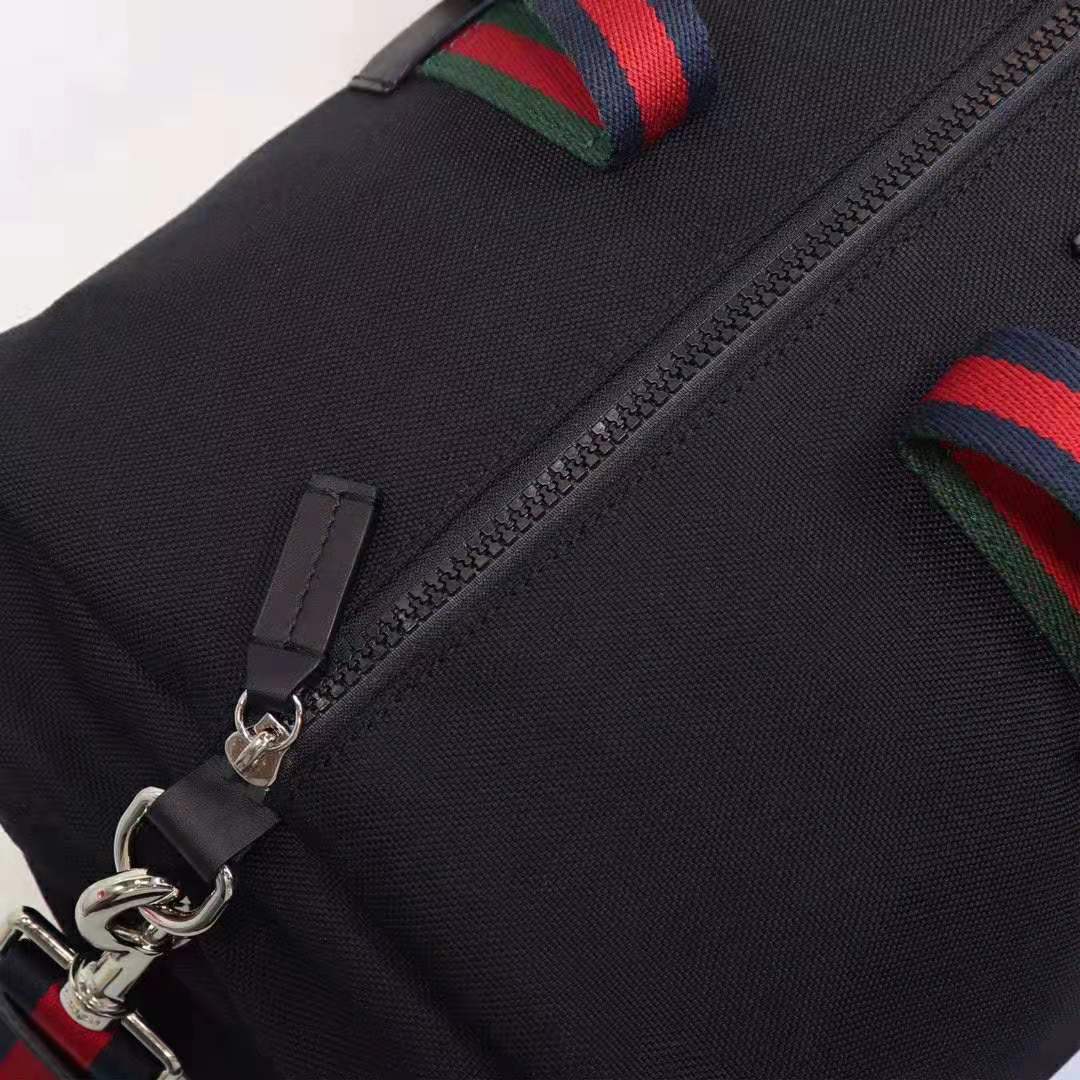 G*u*i gg men technical canvas duffle in black technical canvas