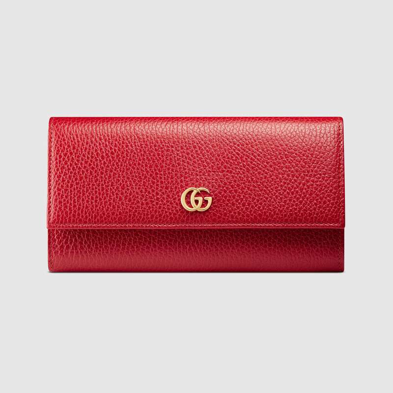 G*u*i gg unisex gg marmont leather continental wallet in leather