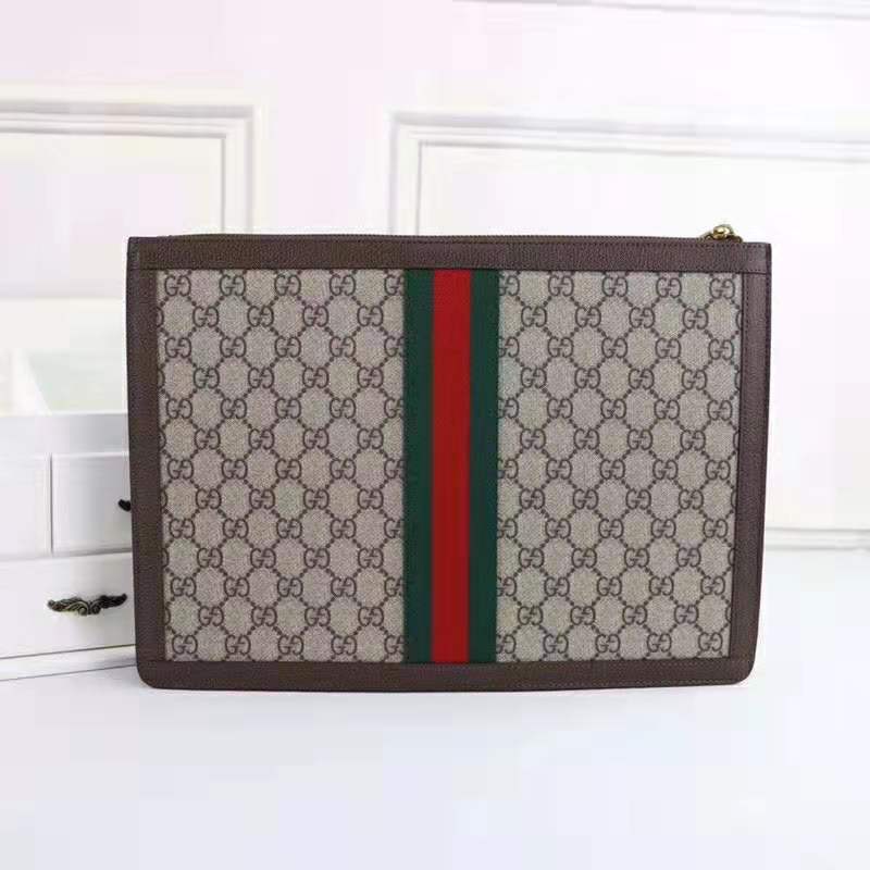 G*u*i gg unisex ophidia gg portfolio in beige/ebony gg supreme canvas