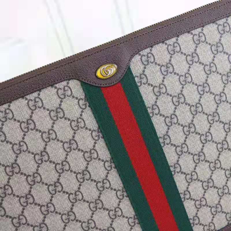 G*u*i gg unisex ophidia gg portfolio in beige/ebony gg supreme canvas