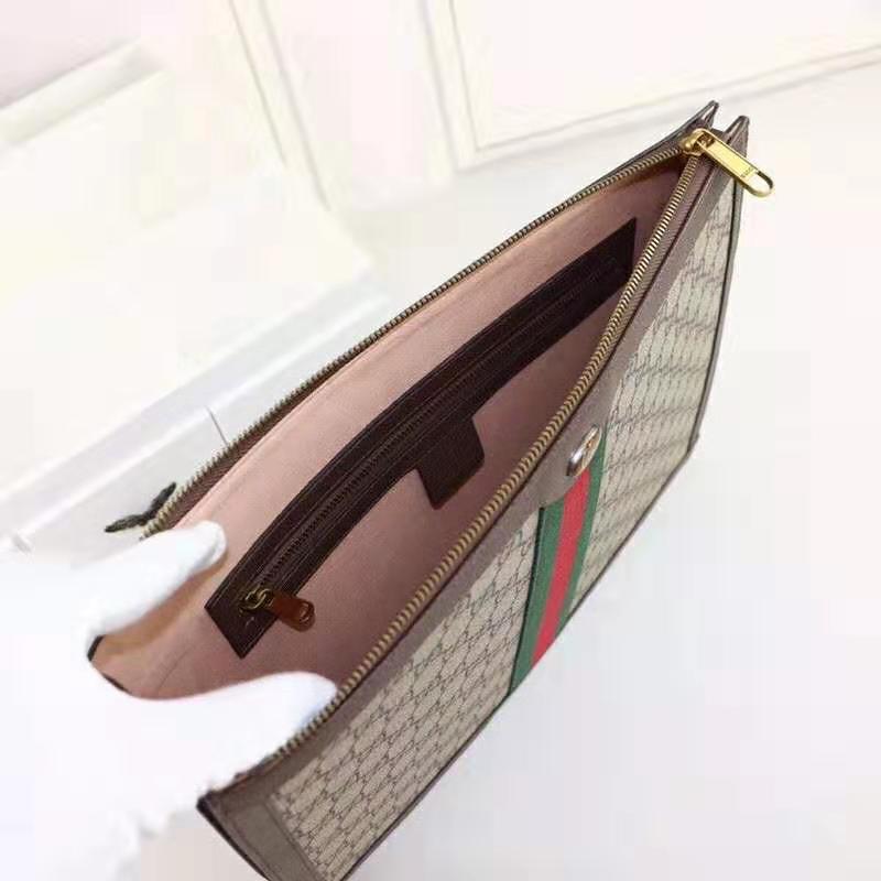 G*u*i gg unisex ophidia gg portfolio in beige/ebony gg supreme canvas