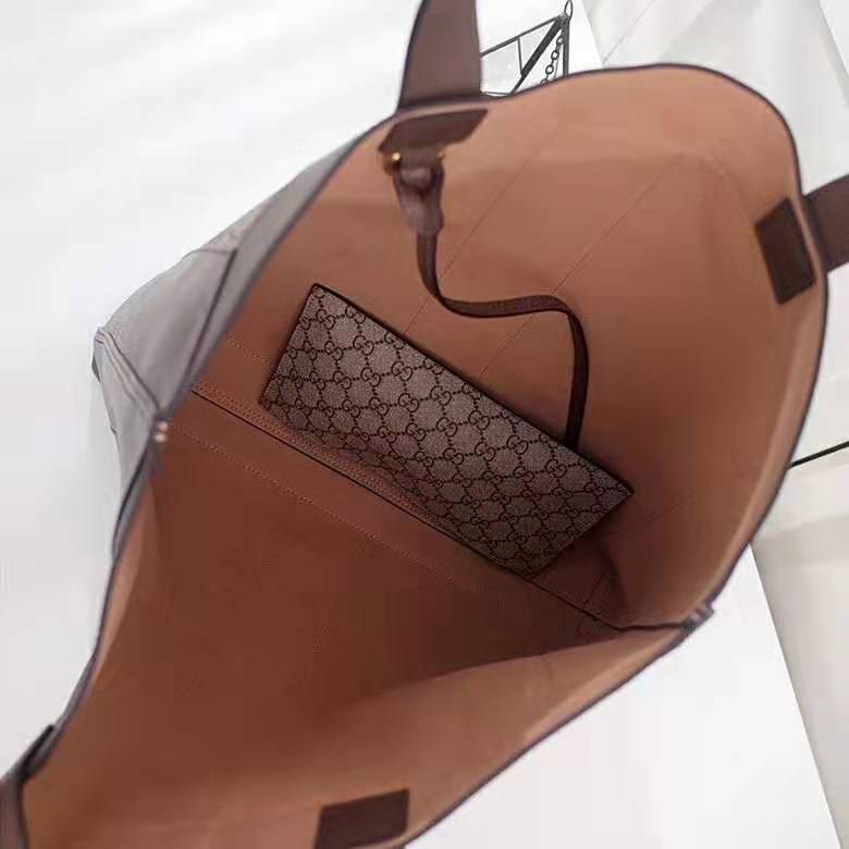 G*u*i gg unisex ophidia soft gg supreme large tote in beige/ebony gg supreme canvas