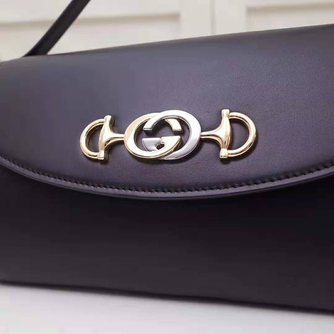 G*u*i gg women G*u*i zumi smooth leather small shoulder bag with interlocking g horsebit