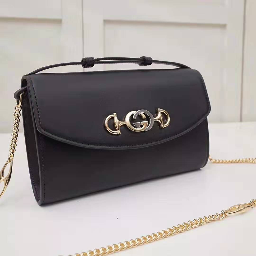 G*u*i gg women G*u*i zumi smooth leather small shoulder bag with interlocking g horsebit