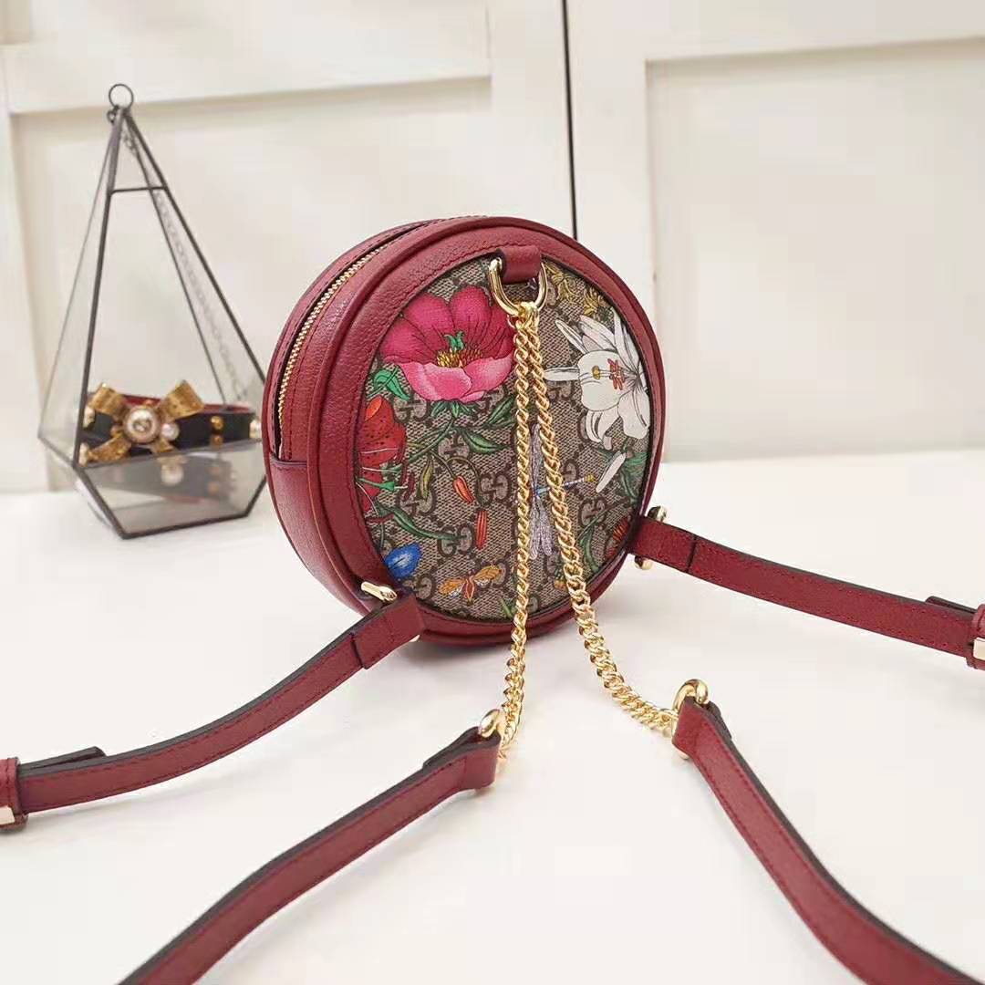 G*u*i gg women ophidia gg flora mini backpack in beige/ebony gg supreme canvas
