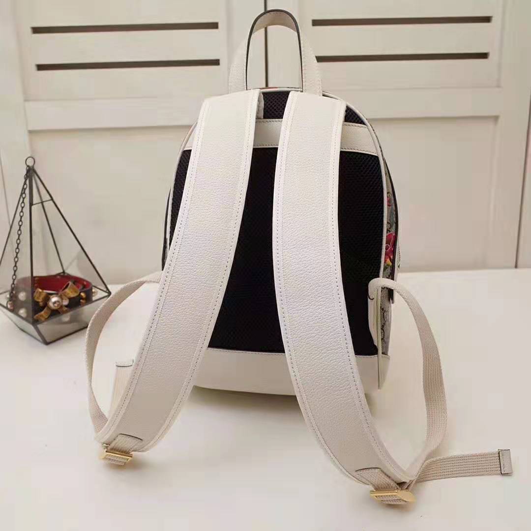 G*u*i gg women ophidia gg flora small backpack in beige/ebony gg supreme canvas