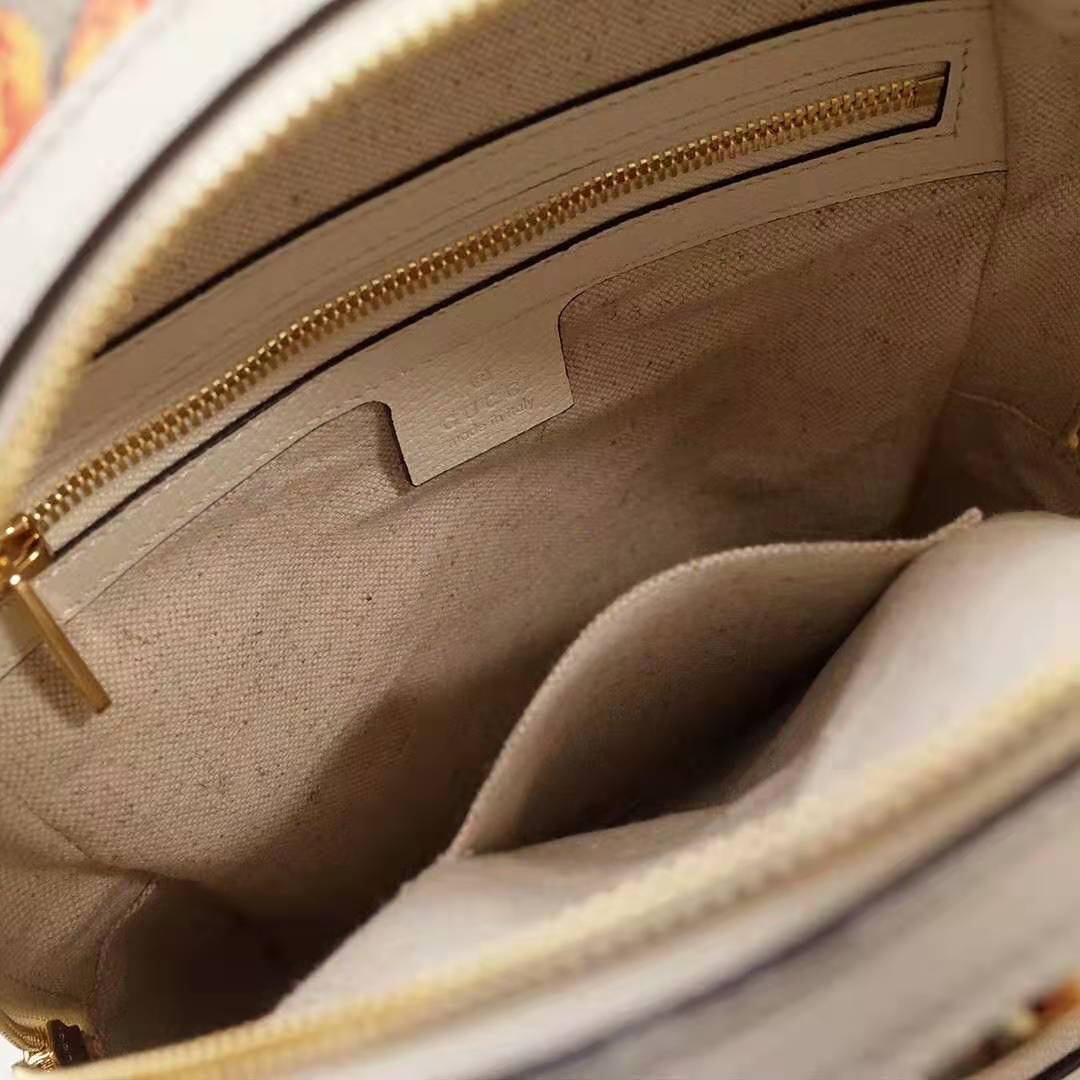 G*u*i gg women ophidia gg flora small backpack in beige/ebony gg supreme canvas
