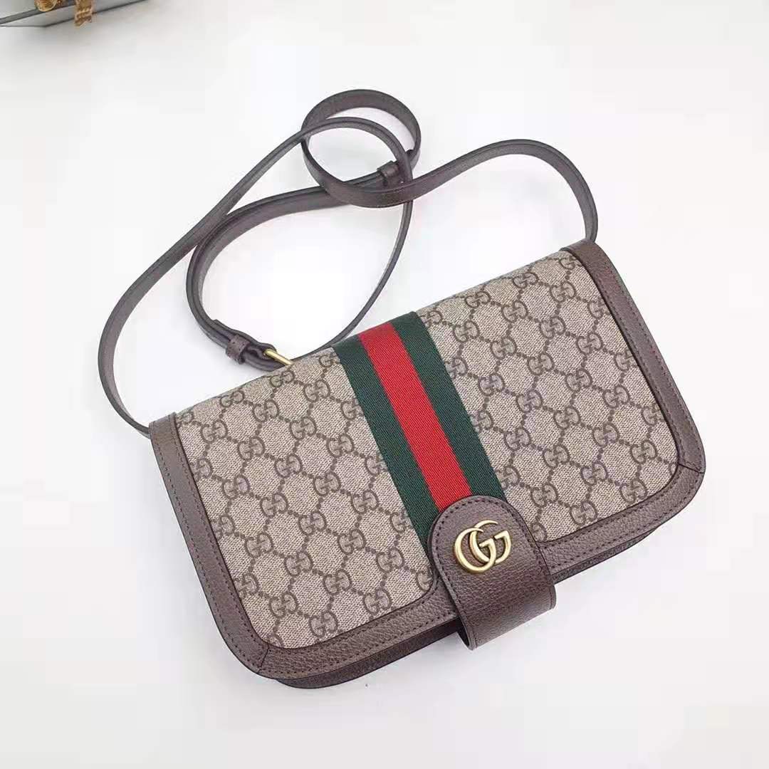 G*u*i gg women ophidia gg small shoulder bag in beige/ebony gg supreme canvas