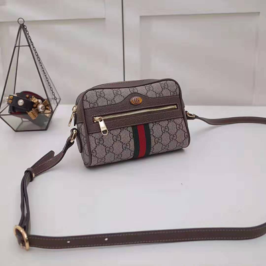G*u*i gg women ophidia gg supreme mini bag in beige/ebony gg supreme canvas
